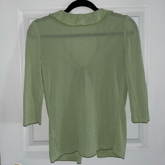 Green Ruffle Tie Top - Picture 4 of 5